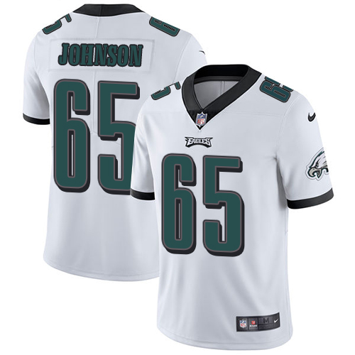 Nike Eagles #65 Lane Johnson White Youth Stitched NFL Vapor Untouchable Limited Jersey - Click Image to Close